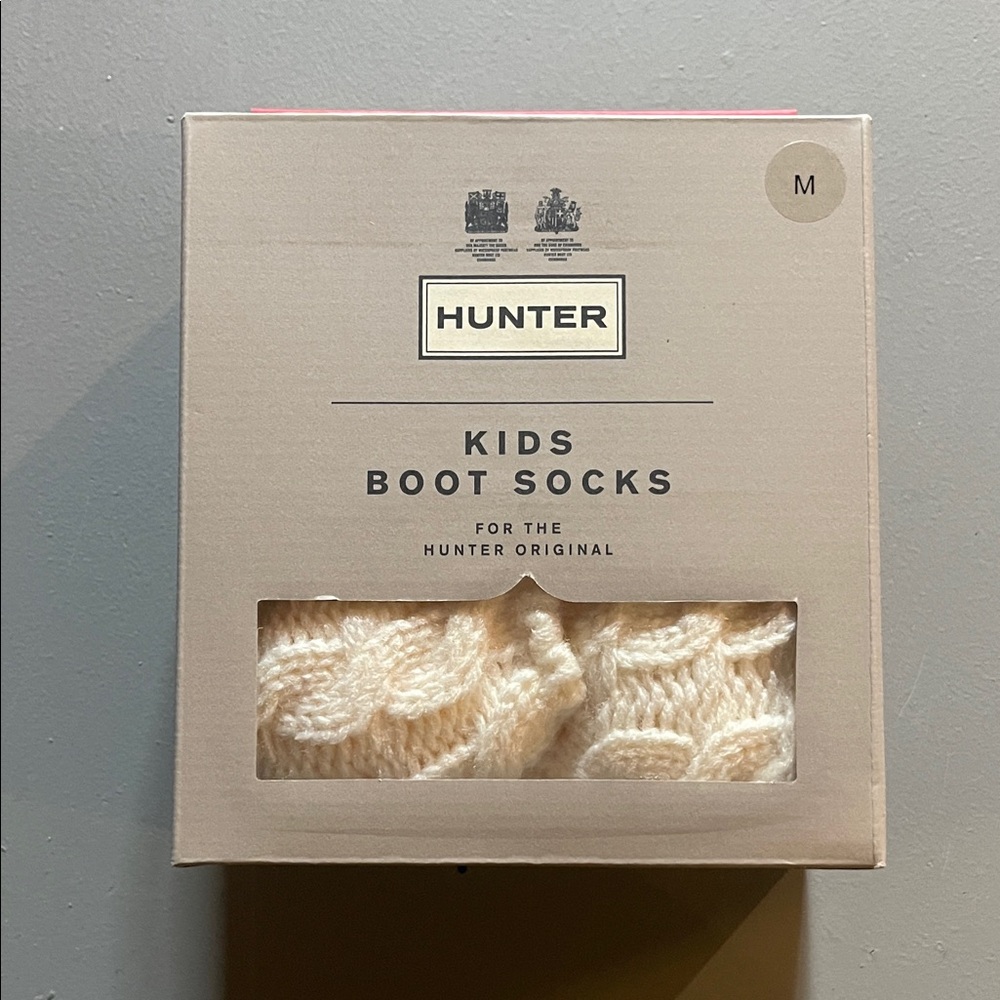 Brand New Hunter Kids Boot Socks - White